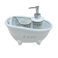 2020 New design hot-sale 4pcs ceramic decal bathroom set