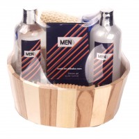 2019 wooden bucket  bath set- men's bath set