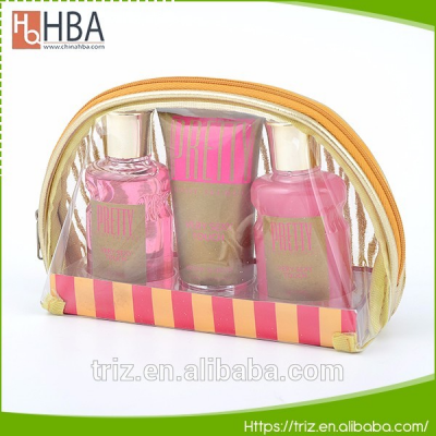 New product cosmetic bag natural pink body whitening lotion bubble bath gift set